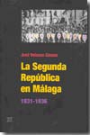 La Segunda República en Málaga, 1931-1936. 9788481601084