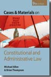 Cases and materials on constitucional and administrative Law. 9780199217779