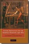 Guilds, innovation and the European Economy, 1400-1800. 9780521887175