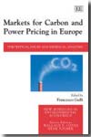 Markets for carbon and power pricing in Europe. 9781847208095
