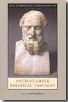 The Cambridge Companion to ancient greek political thought