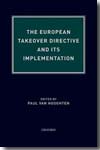 The European takeover directive and its implementation