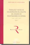 Trabajos y notas de colaboración del Boletín del Colegio de Registradores de España