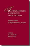 Transformation in american legal history. 9780674033467