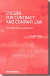 English for contract and company Law. 9781847034465