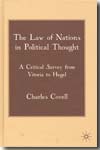 The law of nations in political thought. 9781403938237