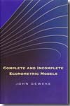 Complete and incomplete econometric models. 9780691140025