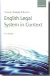 English legal system in context. 9780199567409