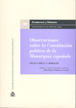 Observaciones sobre la Constitución política de la Monarquía española. 9788425914430