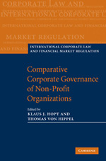 Comparative corporate governance of non-profit organizations. 9780521761840