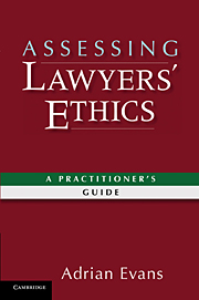 Assessing lawyer's ethics. 9780521764223