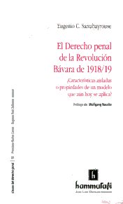 El Derecho penal de la Revolución Bávara de 1918/19