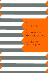 In defense of religious moderation