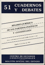 Régimen jurídico de los partidos políticos y constitución. 9788434007260
