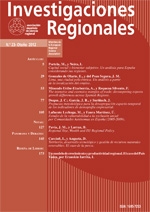 Revista Investigaciones regionales, Nº 23, año 2012 . 100925261