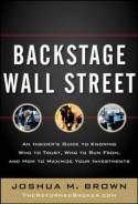Backstage Wall Street. 9780071782326