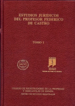 Estudios jurídicos del Prof. Federico de Castro. 9788488973597