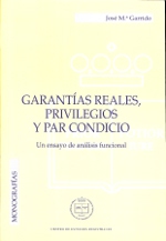 Garantias reales, privilegios y par condicio. 9788488973900