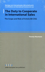 The duty to cooperate in international sales. 9783866532205