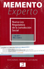 MEMENTO EXPERTO-Nueva Ley Reguladora de la Jurisdicción Social. 9788415446101