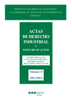 Actas de Derecho Industrial y Derecho de Autor. 9788415664895