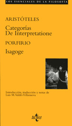 Categorías. De Interpretatione/ Aristóteles.  Isagoge/ Porfirio