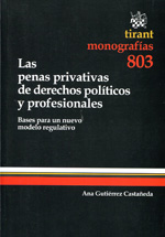 Las penas privativas de derechos políticos y profesionales. 9788490331378