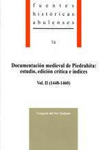 Documentación medieval de Piedrahíta: estudio, edición crítica e índices