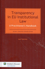 Transparency in EU Institutional Law. 9789041141279
