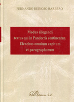 Modus allegandi textus qui in Pandectis continentur. 9788490313985