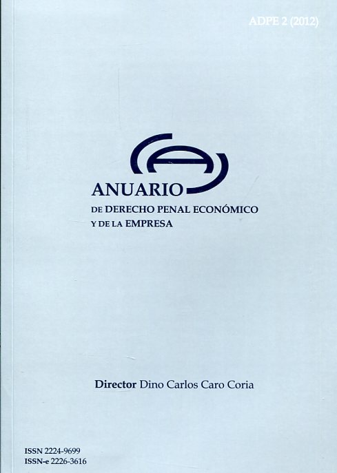 Anuario de Derecho Penal Económico y de la Empresa, ADPE 2 (2012). 100963123