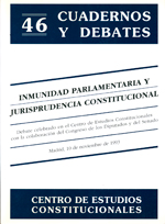 Inmunidad Parlamentaria y Jurisprudencia Constitucional. 9788425909535