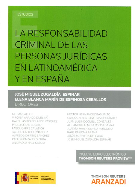 La responsabilidad criminal de las personas jurídicas en latinoamérica y en España. 9788490986288