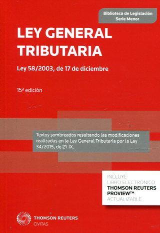 Ley General Tributaria. 9788490987209