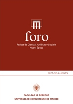 Foro. Revista de Ciencias Jurídicas y Sociales. Nueva Época; Vol. 15, Núm. 2 / 2012. 100964810