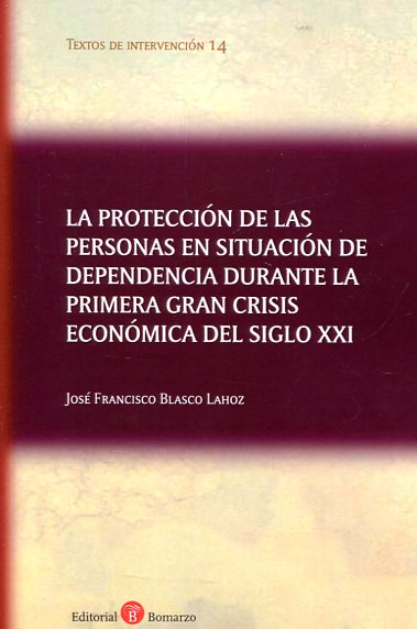 La protección de las personas en situación de dependencia durante la primera gran crisis económica del siglo XXI. 9788415923749