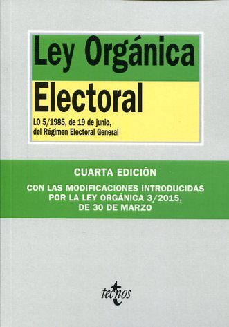 Ley Orgánica Electoral. 9788430965953