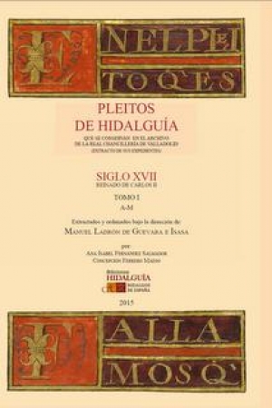 Pleitos de Hidalguía que se conservan en el Archivo de la Real Chancillería de Valladolid (extracto de sus expedientes). 9788494224850