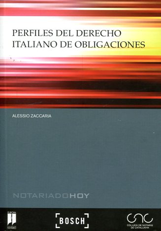 Perfiles del Derecho italiano de obligaciones. 9788490900352