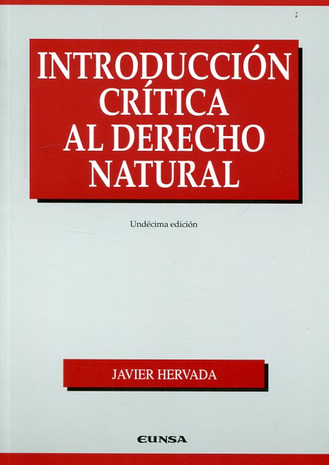 Introducción crítica al Derecho natural. 9788431307158