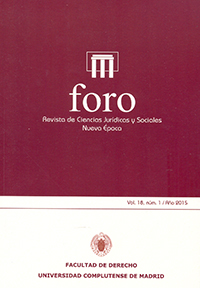 Foro. Revista de Ciencias Jurídicas y Sociales. Nueva Época; Vol. 18. Núm 1 / 2015. 100981041