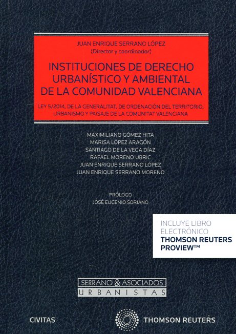 Resaltar Agotar Isaac Libro: Instituciones de Derecho urbanístico y ambiental de la Comunidad  Valenciana - 9788490988572 - · Marcial Pons Librero