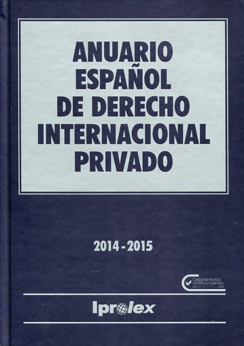 Anuario español de Derecho internacional privado 2014-2015