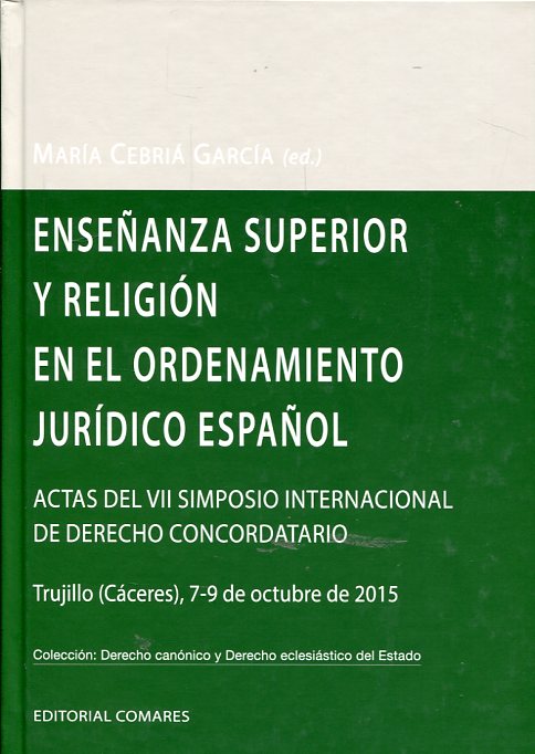 Enseñanza superior y religión en el ordenamiento jurídico español
