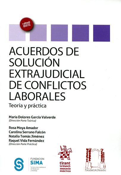 Acuerdos de solución extrajudicial de conflictos laborales. 9788491197362