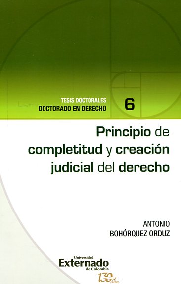 Principio de completitud y creación judicial del Derecho. 9789587725353
