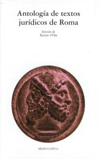 Antología de textos jurídicos de Roma . 9788446014720