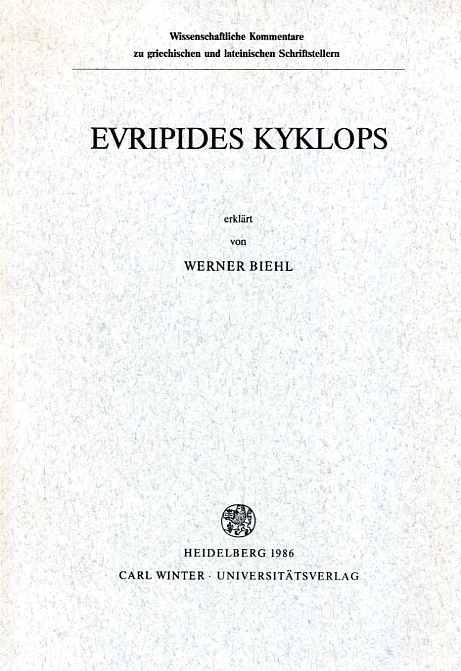 Euripides Kyklops. 9783533037088