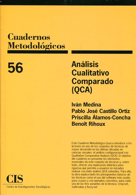 Análisis cualitativo comparado (QCA). 9788474767254