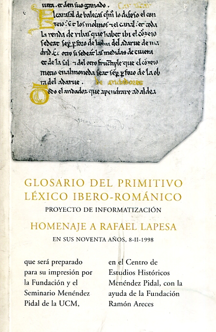 Glosario del primitivo léxico ibero-románico. 100753573